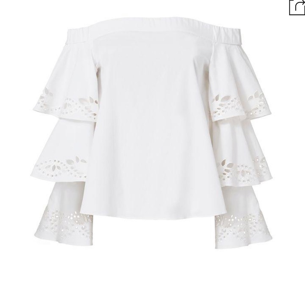 Intermix Jiho Off Shoulder Tiered Sleeve Top